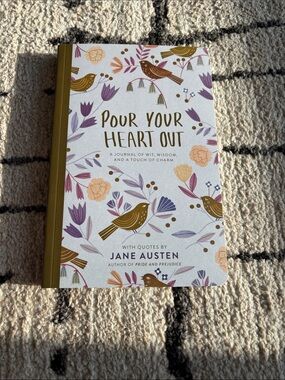 Pour Your Heart Out Journal with Floral & Bird Design